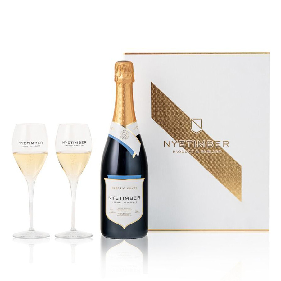 Nyetimber Classic Cuvee 75cl and Flutes Gift Box